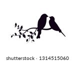 birds couple silhouette on... | Shutterstock .eps vector #1314515060