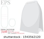 desk calendar template  vector... | Shutterstock .eps vector #1543562120