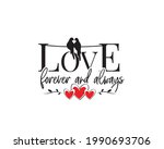 love forever and always  vector.... | Shutterstock .eps vector #1990693706