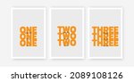 one two three  vector.... | Shutterstock .eps vector #2089108126