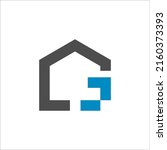 letter g house logo design... | Shutterstock .eps vector #2160373393