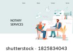 notary services web banner... | Shutterstock .eps vector #1825834043