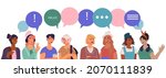 group of people communicating... | Shutterstock .eps vector #2070111839