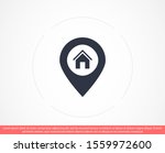 location icon vector flat with... | Shutterstock .eps vector #1559972600