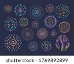 night sky fireworks vector... | Shutterstock .eps vector #1769892899