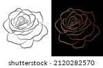 rose flower outline icon ... | Shutterstock .eps vector #2120282570
