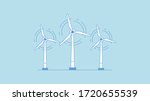 Wind Turbine Icon. Flat Design...