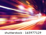 Abstract image of night traffic in the city.