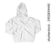 Small photo of Give a boost to artwork by using this Back View Stylish Pullover Hoodie Mockup In White Tofu Color.
