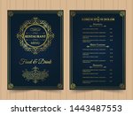 menu layout with ornamental... | Shutterstock .eps vector #1443487553