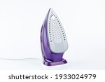Purple iron on a white background