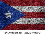 Puerto Rico Flag Color Grass...