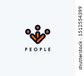 minimalist creative people logo ... | Shutterstock .eps vector #1512554399