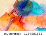 Abstract violin background - violin lying on the table, music concept