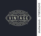 elegant art deco vintage logo... | Shutterstock .eps vector #1708516243