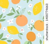 seamless pattern with lemons... | Shutterstock .eps vector #1400774663