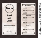restaurant menu design. well... | Shutterstock .eps vector #1325807966