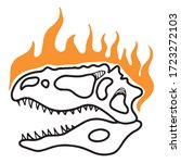 dinosaur skull graphic design... | Shutterstock .eps vector #1723272103