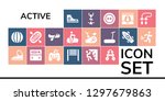  active icon set. 19 filled... | Shutterstock .eps vector #1297679863