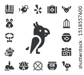 pet icon set. 17 filled pet... | Shutterstock .eps vector #1518557600