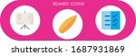 board icon set. 3 flat board... | Shutterstock .eps vector #1687931869