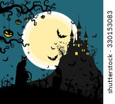 halloween background vector | Shutterstock .eps vector #330153083