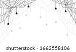 spider web halloween background ... | Shutterstock .eps vector #1662558106