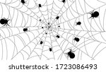 spider web on white background. ... | Shutterstock .eps vector #1723086493