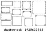 set black simple line frame... | Shutterstock .eps vector #1925633963
