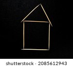 House Shape Made Of Tooth Picks ...