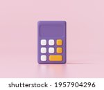 3d Calculator Icon On Pink...