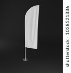 white advertising flag mock up  ... | Shutterstock . vector #1028521336