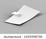 empty paper sheet in a4 format... | Shutterstock . vector #1455598730