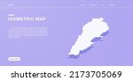 lebanon map of isometric purple ... | Shutterstock .eps vector #2173705069