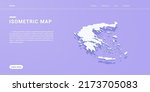 greece map of isometric purple... | Shutterstock .eps vector #2173705083
