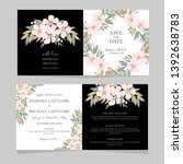 cherry blossom folded wedding... | Shutterstock .eps vector #1392638783