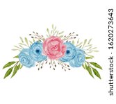 watercolor rose flower bouquet. ... | Shutterstock . vector #1620273643