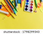 paint  pencils and scissors.... | Shutterstock . vector #1798299343