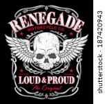 Renegade Winged Skull Graphic