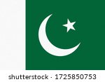 national flag of pakistan with... | Shutterstock .eps vector #1725850753