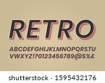 retro vintage 3d style text... | Shutterstock .eps vector #1595432176