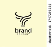 Unique Animal Buffalo Logo Line ...