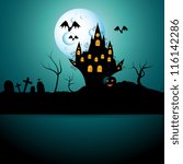halloween picture with castle | Shutterstock . vector #116142286