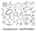 hand drawn set elements  black... | Shutterstock .eps vector #1565933083