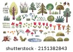 natural elements  collection of ... | Shutterstock . vector #2151382843