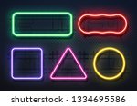 neon light frame. retro banner... | Shutterstock .eps vector #1334695586