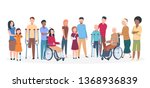 handicapped people. people with ... | Shutterstock . vector #1368936839