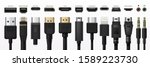 socket usb plug in. type c port ... | Shutterstock .eps vector #1589223730