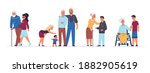 old people with relatives.... | Shutterstock .eps vector #1882905619