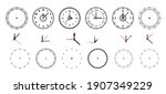 clock face. vintage and modern... | Shutterstock .eps vector #1907349229